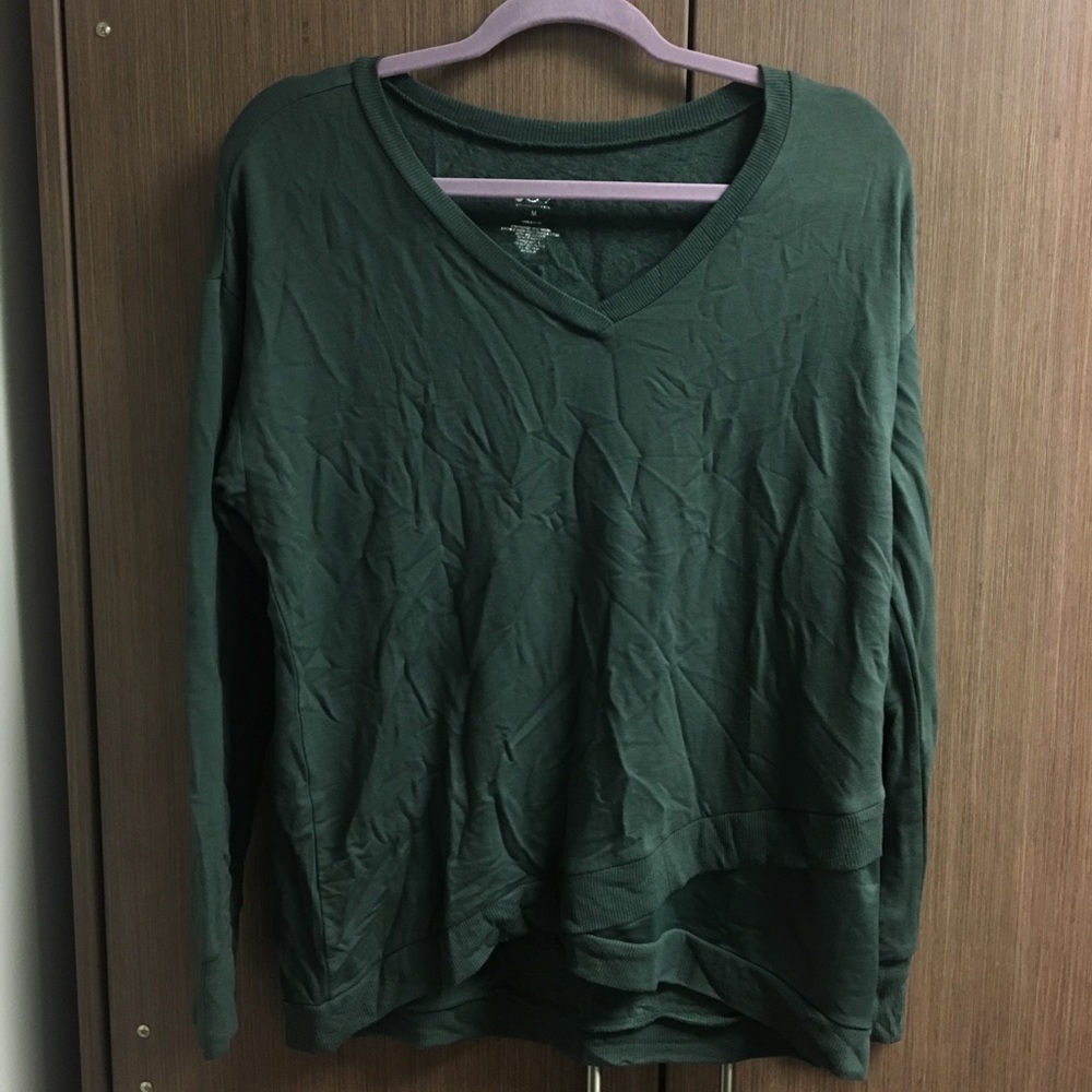 Dark green Yoga workout Long-sleeve/sweater